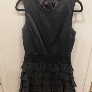 Black Ruffle Cocktail Dress
